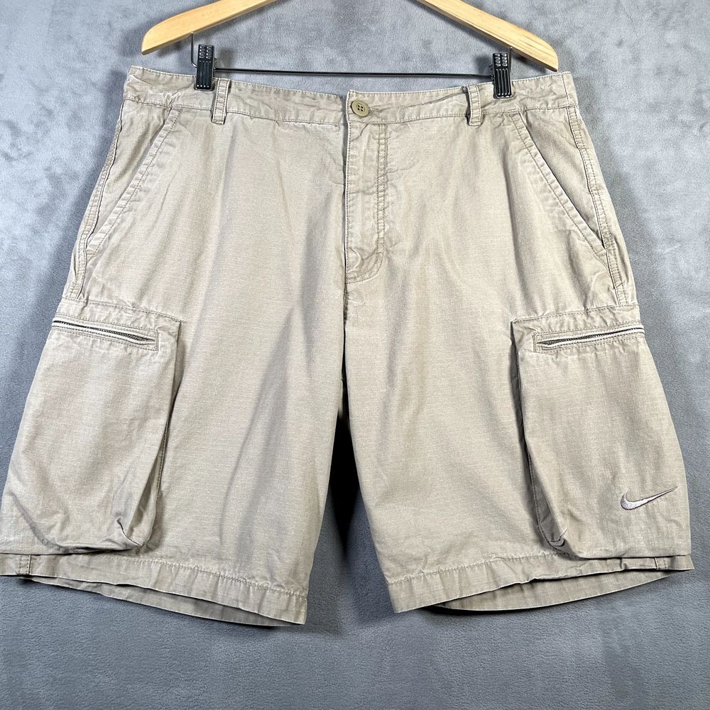 Nike Shorts Mens 36 Khaki Cargo Woven Ripstop Outdoor 10" Inseam 613644-235